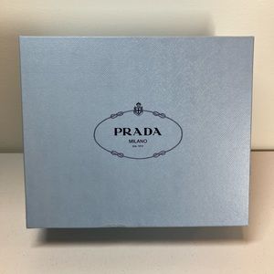 Prada Empty Blue Box Shoes Gift Storage Closet Organizer 12" x 10" x 4.5" Tissue